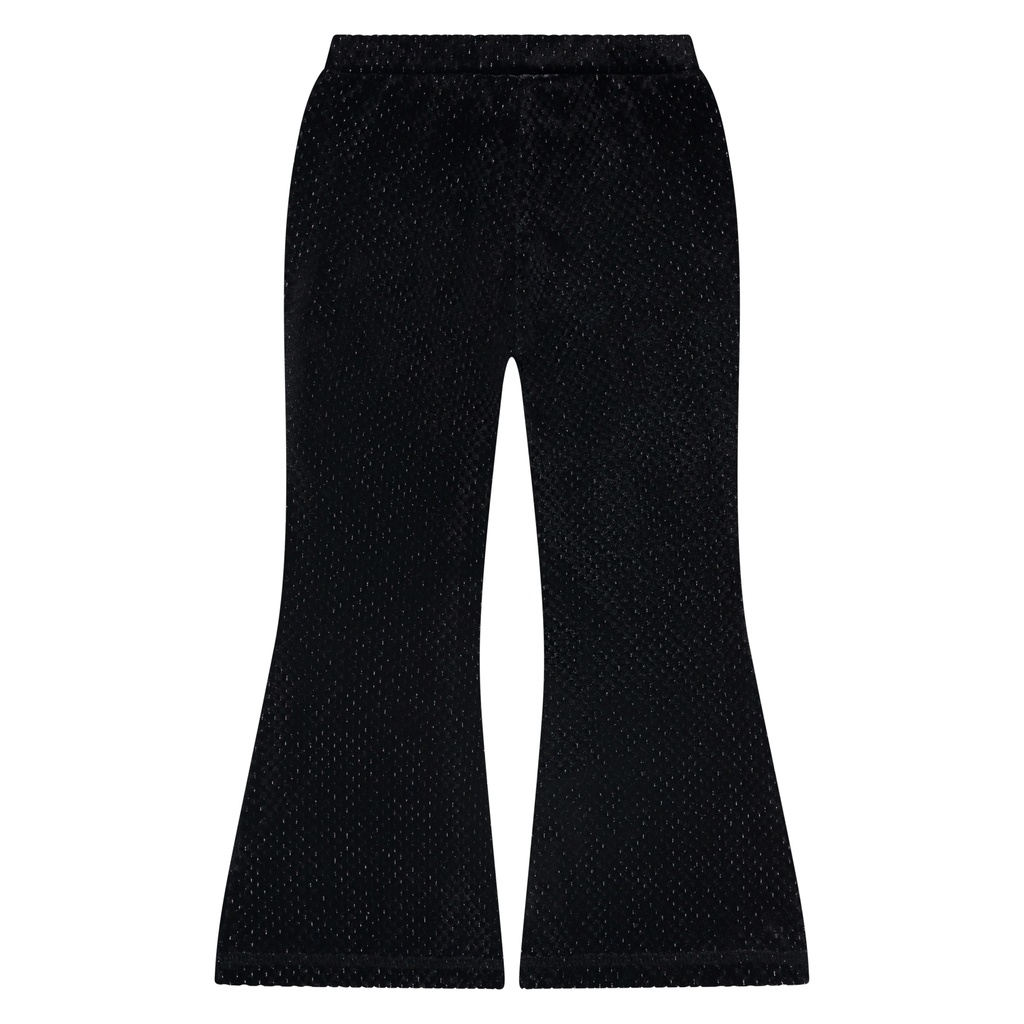 Stains & Stories - girls velvet flare pants - Blackboard - SSA25608294-9002