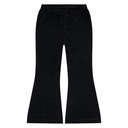 Stains & Stories - girls velvet flare pants - Blackboard - SSA25608294-9002