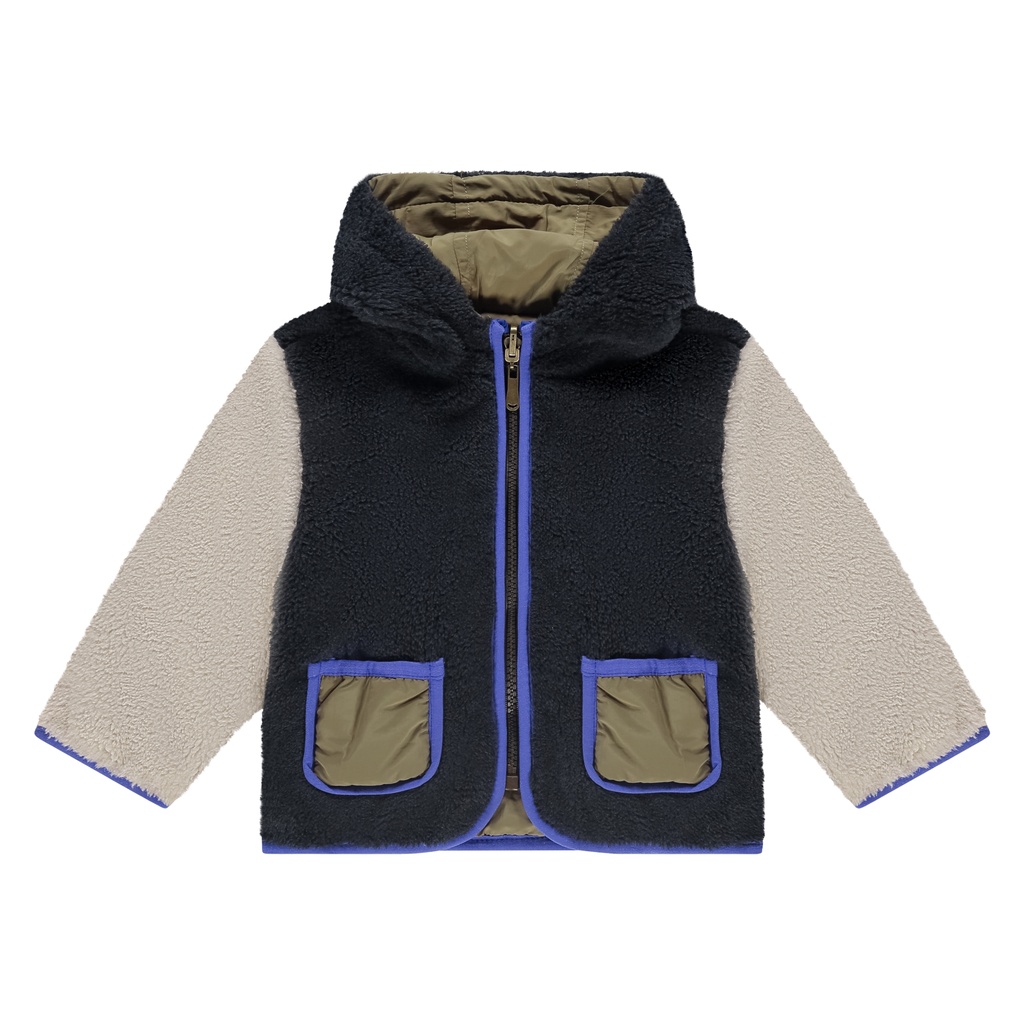 Babyface - baby boys teddy jacket reversible - ARMY - BBE25427101-BBE-00111