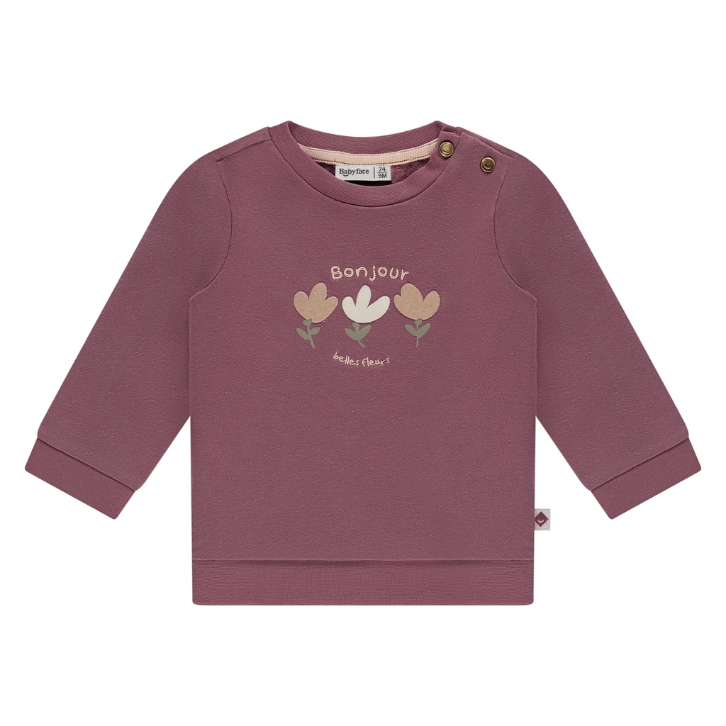 Babyface - baby girls sweatshirt - burgundy - BBE25528420-BBE-00281