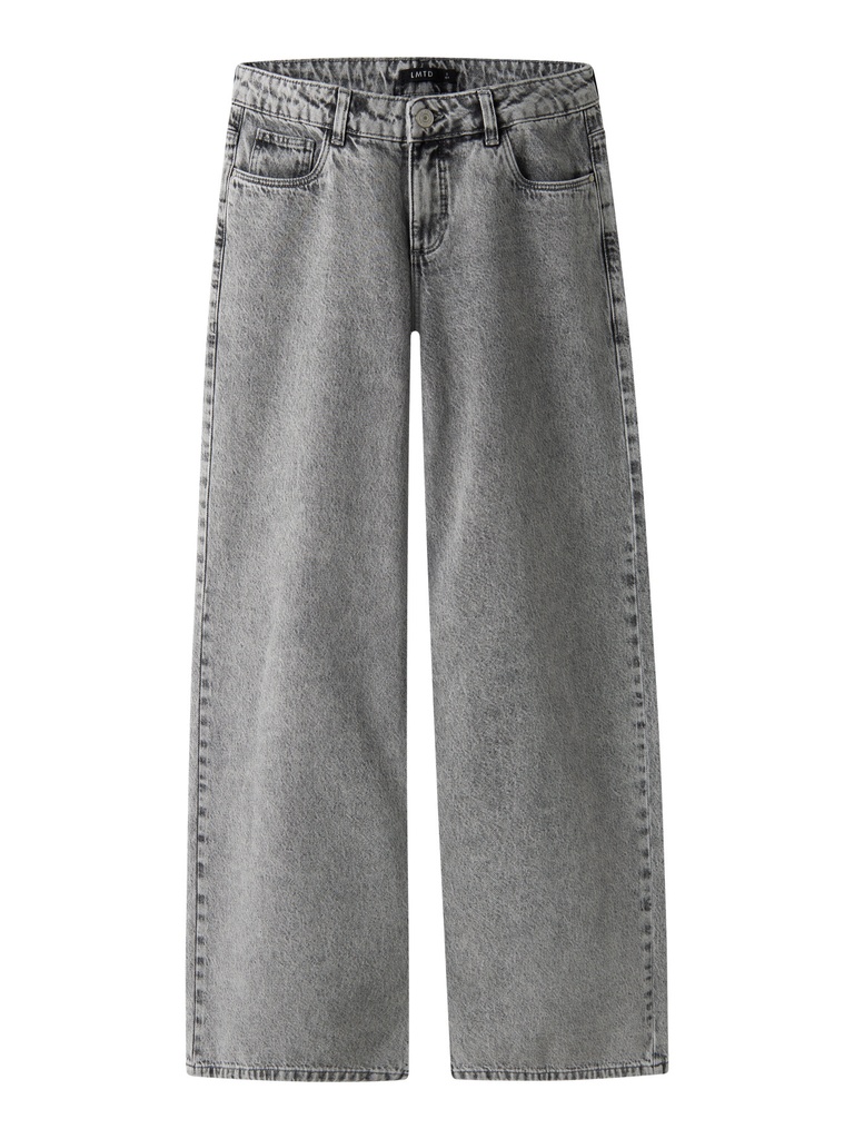LMTD - NLF BIRM LW WIDE PANT NOOS - Light Grey Denim Super Light Stonewash