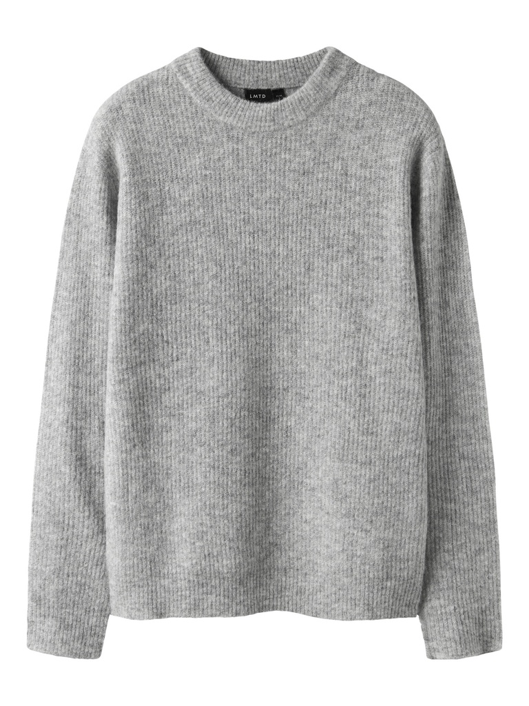 LMTD - NLM KLEAVE LS O-NECK KNIT NOOS - Light Grey Melange