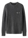 LMTD - NLM REAVE LS O-NECK KNIT - Dark Grey Melange