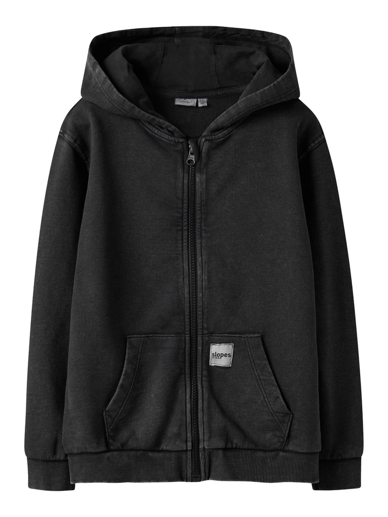 NAME IT KIDS - NKM SVEN LS NREG SWEAT CARD WH UNB - Black