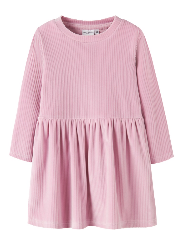 NAME IT MINI - NMF VELOA LS VELVET DRESS - Keepsake Lilac