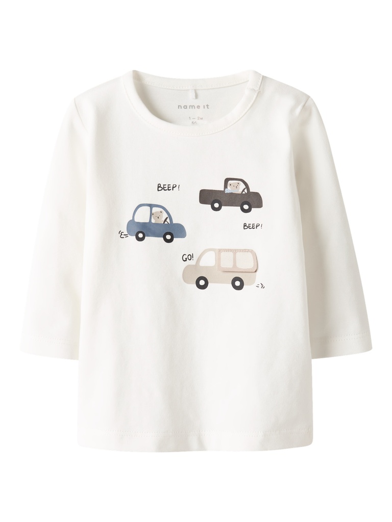 NAME IT BABY - NBM REMUS LS TOP BOX - Cloud Dancer