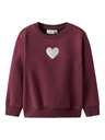 NAME IT MINI - NMF SAKKINA LS SWEAT BOX BRU - Burgundy