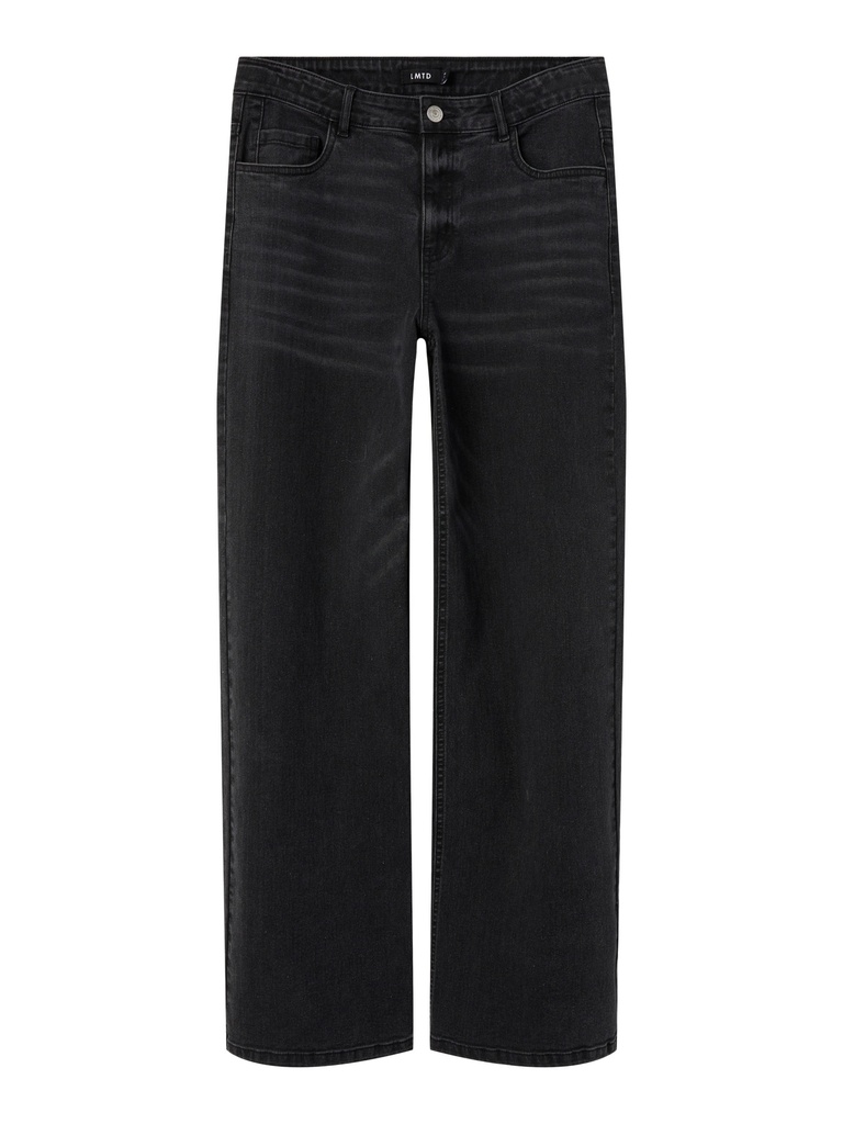LMTD - NLF BLI DNM NW R WIDE PANT NOOS - Black Denim Washed