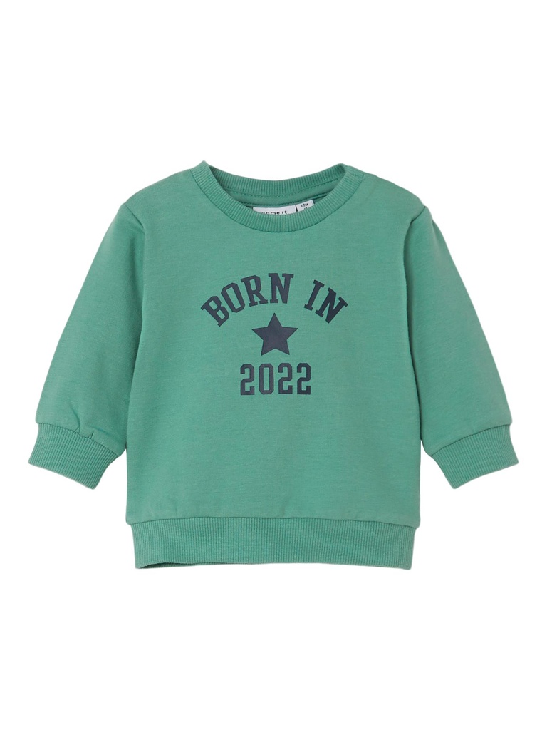 NAME IT BABY - NBM BJARNE LS SWEAT - Frosty Spruce