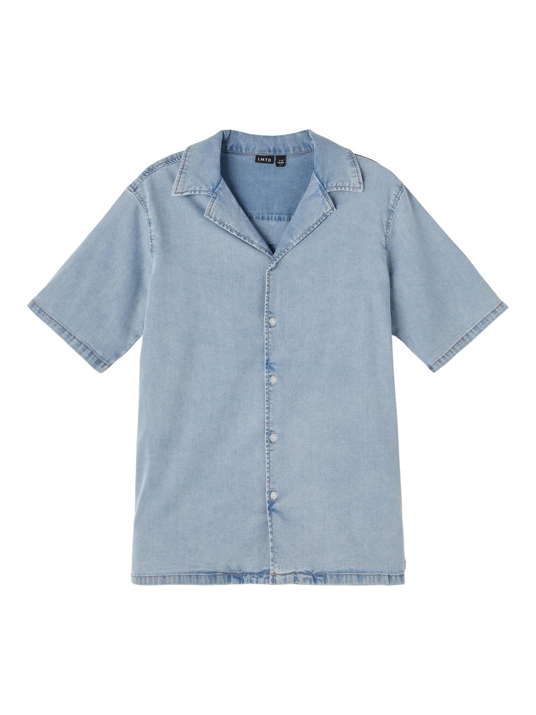 LMTD - NLM ISKATER SS DNM SHIRT - Light Blue Denim