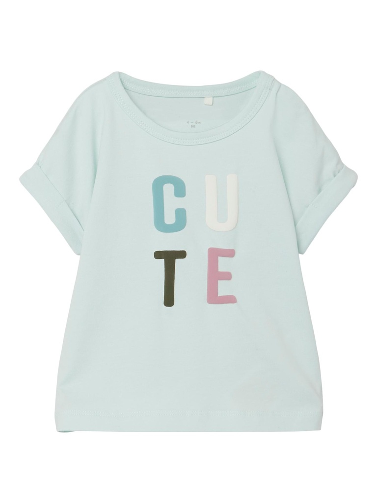 NAME IT BABY - NBF HAZE SS TOP - Glacier