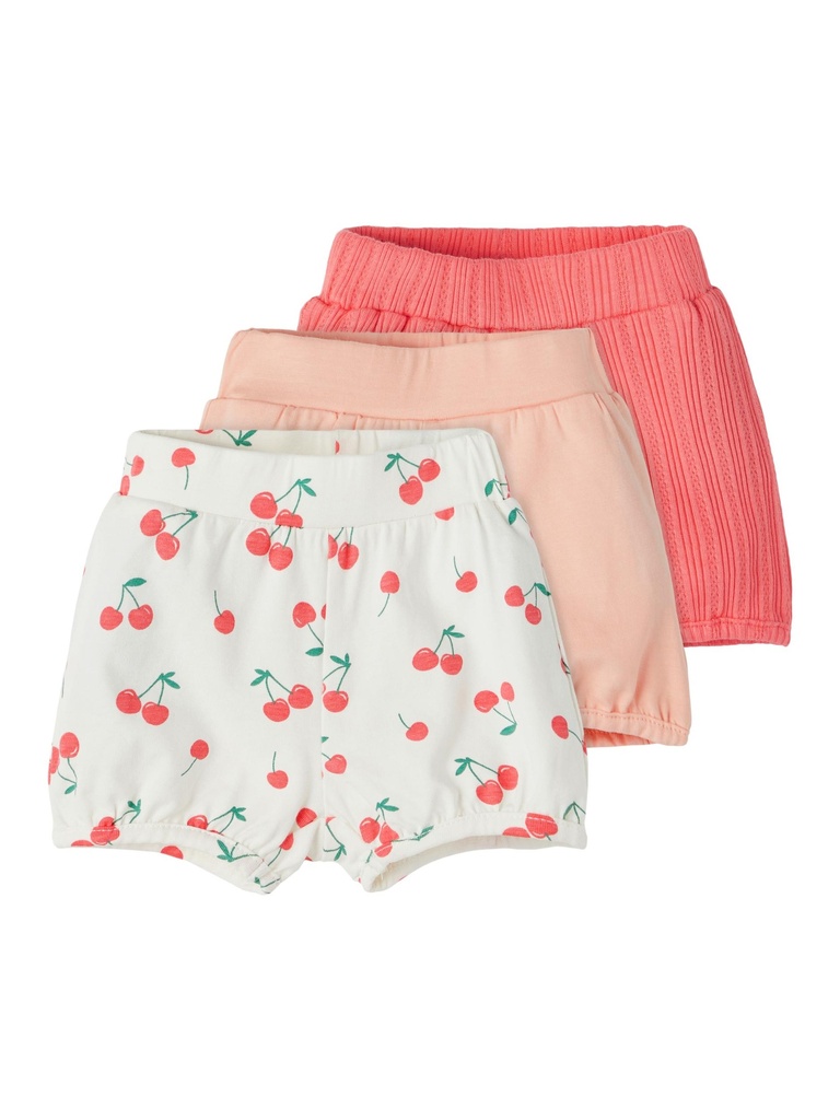 NAME IT BABY - NBF HEJSA 3P SHORTS - White Alyssum