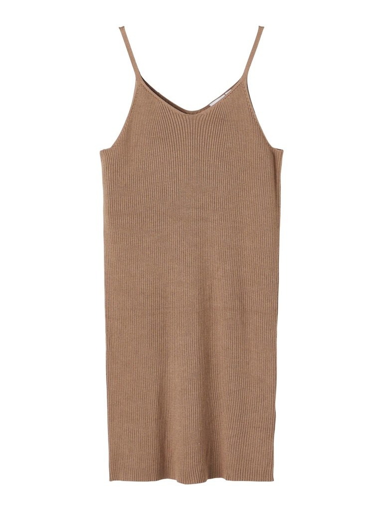 NAME IT KIDS - NKF JALMA KNIT STRAP DRESS - Brown Lentil