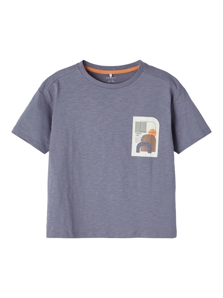 NAME IT KIDS - NKM HOFREDE SS BOXY TOP BOX - Grisaille