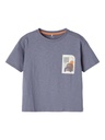 NAME IT KIDS - NKM HOFREDE SS BOXY TOP BOX - Grisaille