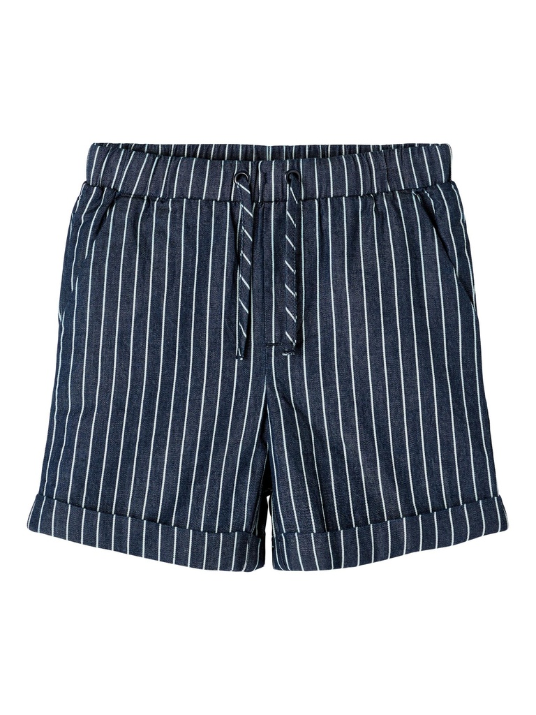NAME IT MINI - NMM RYAN DNMASTRIPES 3661 L SHORTS JOGGER - Dark Blue Denim