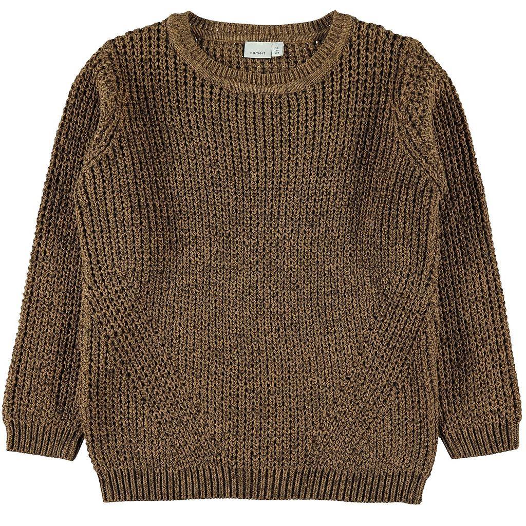 NAME IT KIDS - NKM RALF LS KNIT - Toasted Coconut