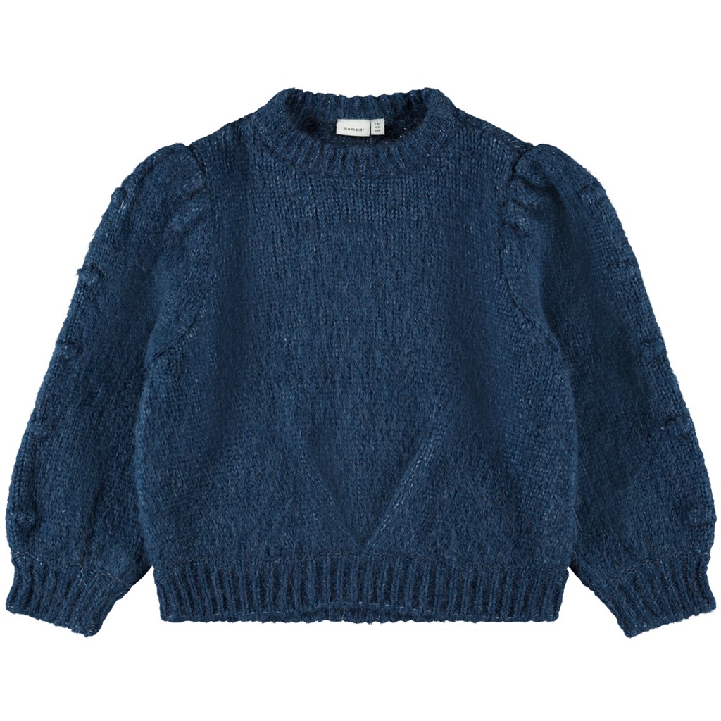 NAME IT KIDS - NKF OVERA LS KNIT - Gibraltar Sea