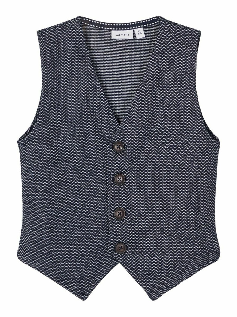 NAME IT MINI - NMM RASSE SWEAT WAISTCOAT UNB - Dark Sapphire