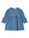 NAME IT BABY - NBF THILDA LS SWEAT DRESS - Real Teal