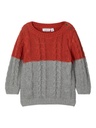 NAME IT BABY - NBM OVENNE LS KNIT - Burnt Brick