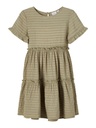 NAME IT KIDS - NKF BENGRUN SS DRESS - Silver Sage