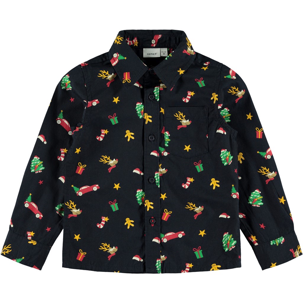 NAME IT MINI - NMM RIDLEY LS SHIRT - Dark Sapphire