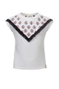Looxs - 10Sixteen T-shirt with embroidery - WHITE LILLY - 2113-5488-070