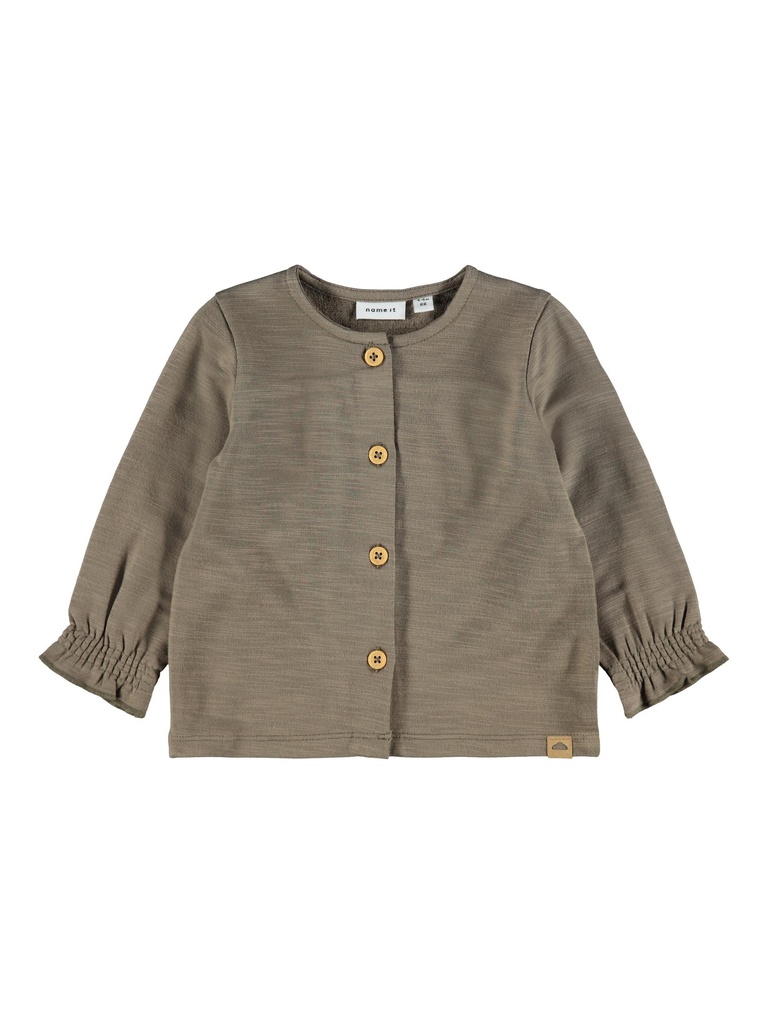 NAME IT BABY - NBF LENE LIGHT SWEAT CARD - Stone Gray