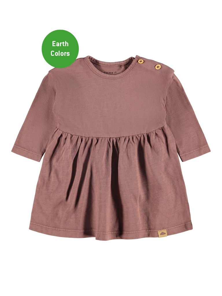 NAME IT BABY - NBF ORKAN LS DRESS - Spiced Apple