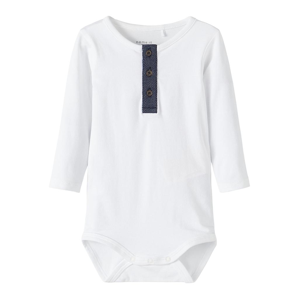 NAME IT BABY - NBM RICKEY LS BODY BOX - Bright White GRANDDA