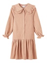 NAME IT KIDS - NKF ODINE LS DRESS - Café Au Lait SOLID