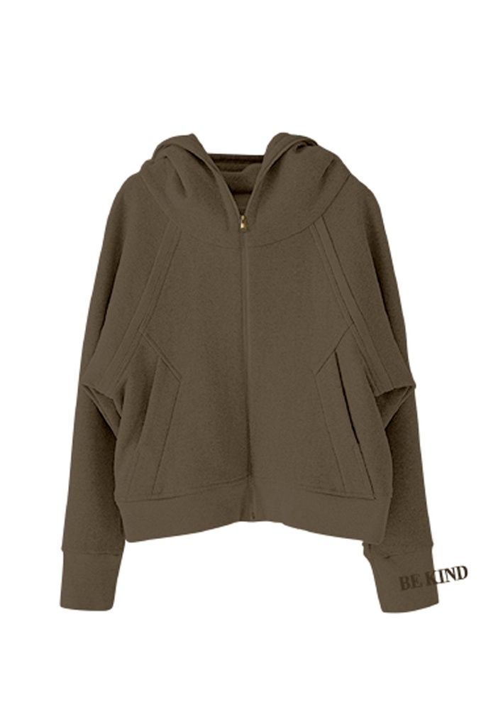 NAME IT KIDS - NKF OLGE LS SWEAT CARD WH BRU - Stone Gray