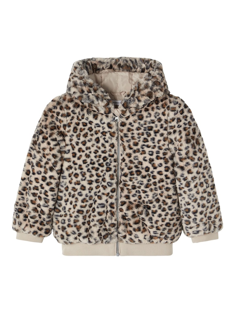NAME IT MINI - NMF MADDIE FAUX FUR JACKET - Silver Mink