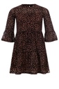 Looxs - 10Sixteen mesh flock dress - Cacao - 2133-5892-423