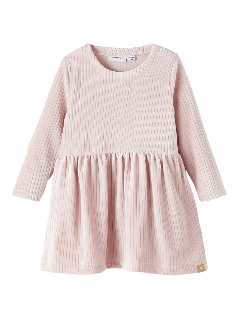 NAME IT BABY - NBF LILLA LS VEL DRESS - Burnished Lilac