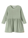 NAME IT BABY - NBF LILLA LS VEL DRESS - Desert Sage