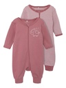 NAME IT BABY - NBN NIGHTSUIT 2P ZIP Y/D CORE NOOS - Mesa Rose