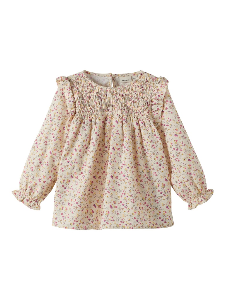 NAME IT MINI - NMF LILLI LS TOP - Buttercream