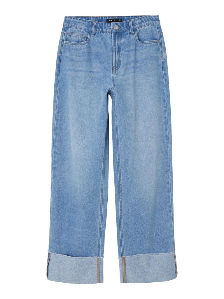 LMTD - NLF IZZA DNM HW FOLD UP STRAIGHT PANT - Light Blue Denim