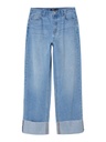 LMTD - NLF IZZA DNM HW FOLD UP STRAIGHT PANT - Light Blue Denim