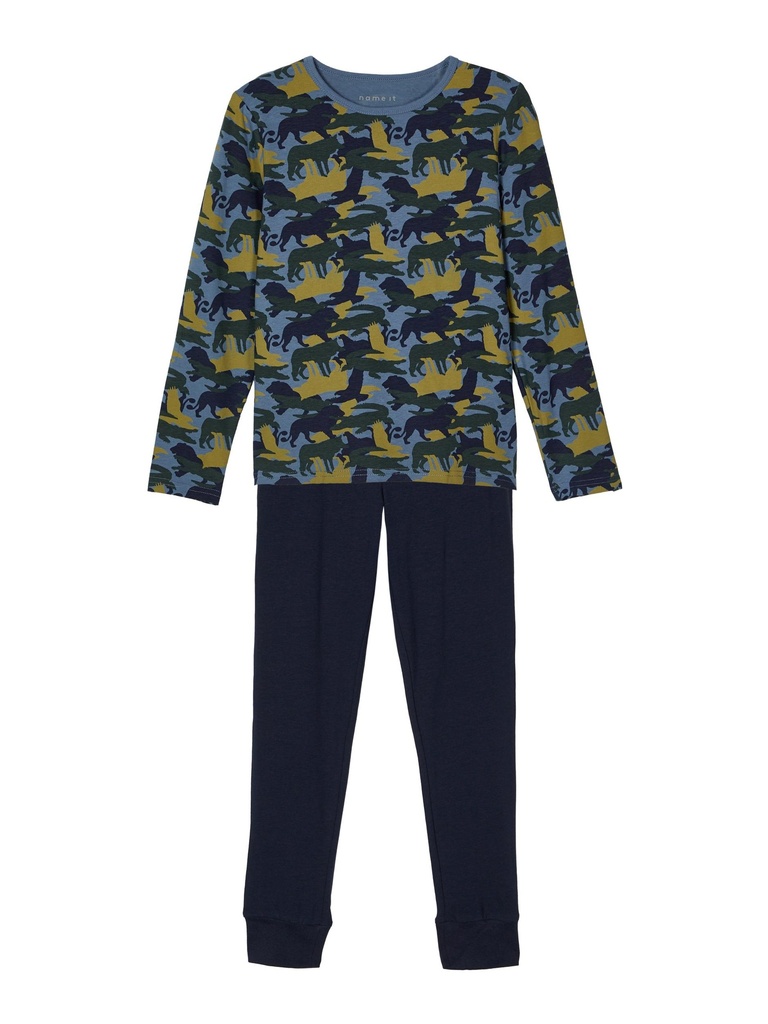 NAME IT KIDS - NKM NIGHTSET CHINA BLUE ANI AOP NOOS - China Blue