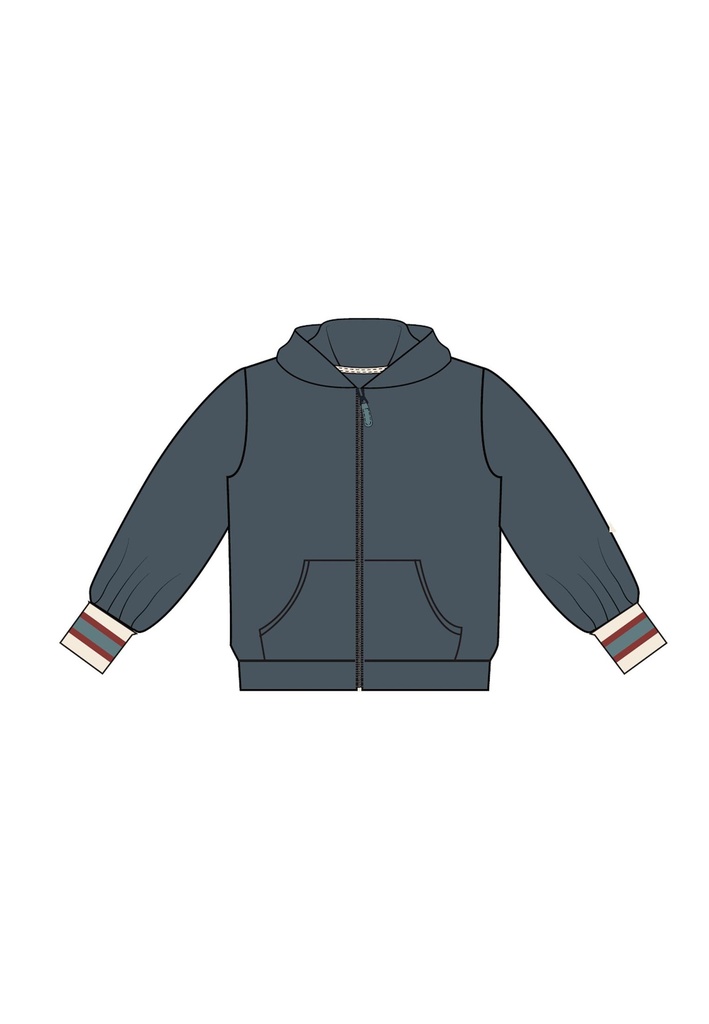 NAME IT KIDS - NKF NEJIA LS SWEAT CARD WH BRU - Turbulence