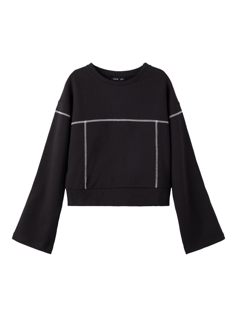 LMTD - NLF ONTRAST LS SHORT SWEAT - Black