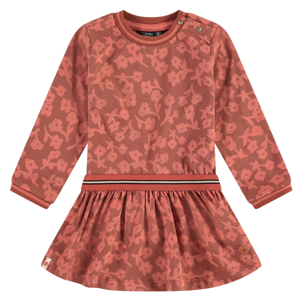Babyface - girls dress long sleeve - fudge - BBE22508774