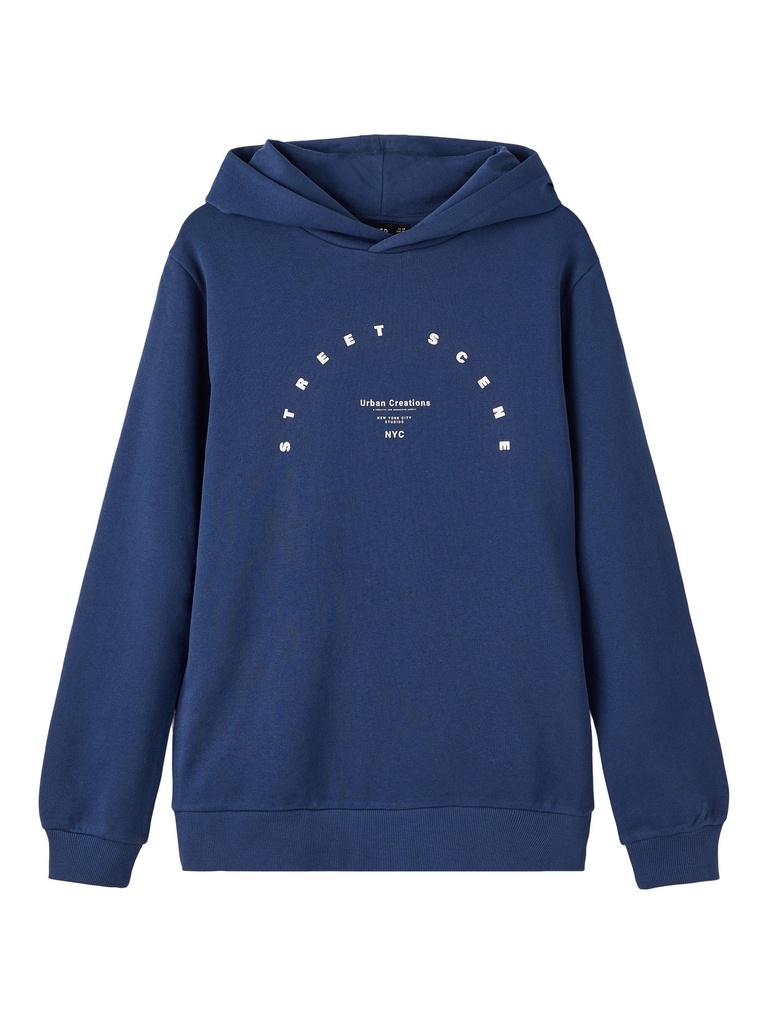 LMTD - NLMREETAL LS BRU SWEAT W. HOOD - Navy Blazer