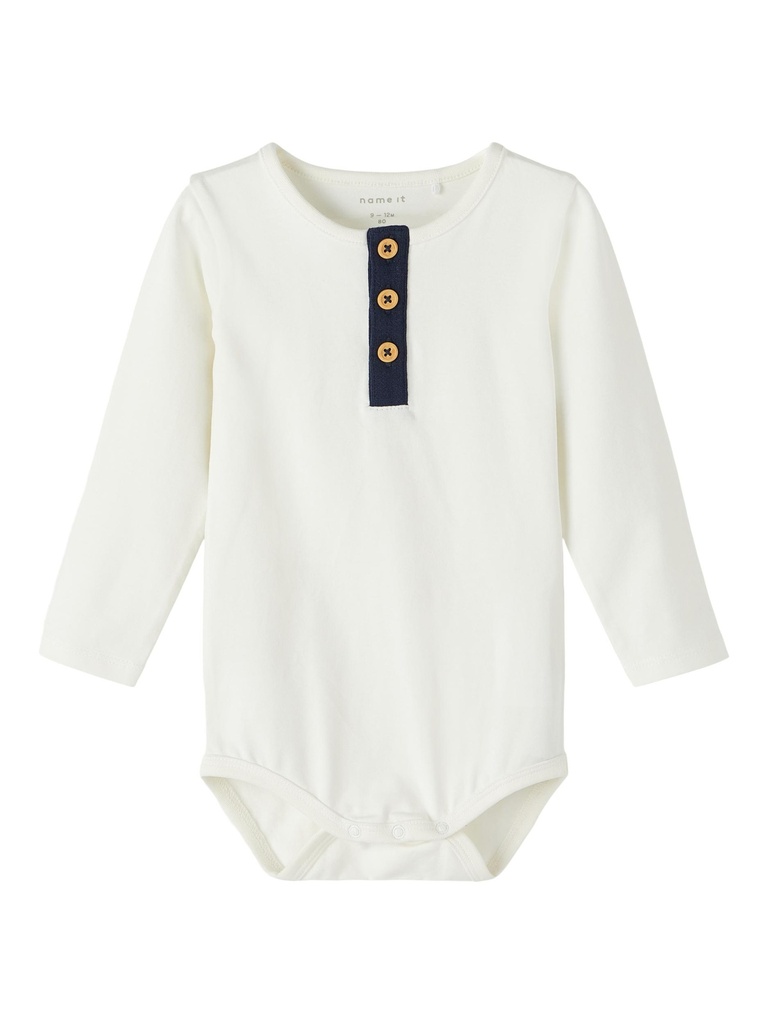 NAME IT BABY - NBM RICARD LS BODY BOX - White Alyssum PLACKET