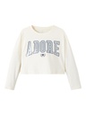 NAME IT KIDS - NKFKISETTESPAIN LS CROPPED BOXY TOP - Buttercream