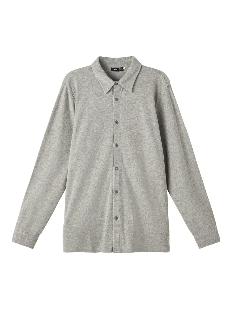 LMTD - NLM REST LS PIQUE SHIRT - Grey Melange