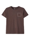 NAME IT KIDS - NKM SOBIAS SS LOOSE TOP - Seal Brown